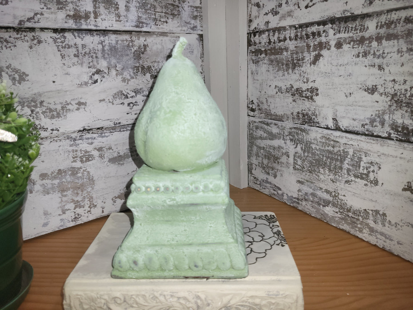 Textured Pear Bookend / Shelf Sitter