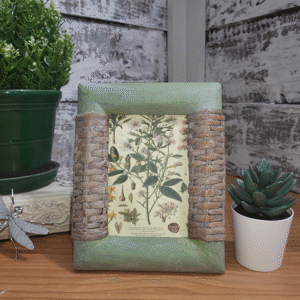 Wood/Rattan Framed Botanical